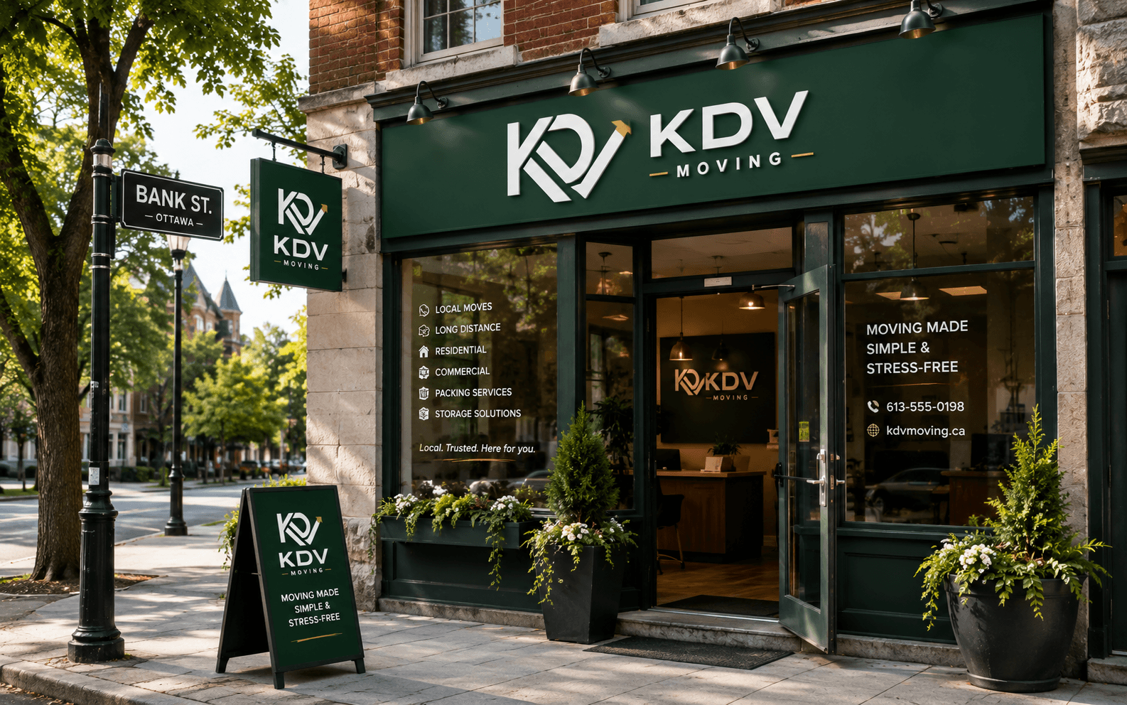 KDV Moving storefront on Bank Street, Ottawa